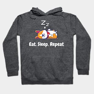 Eat. Sleep. Repeat - Funny Animal Dog Hoodie